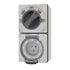 GSME Switch Socket Outlet Surface Mounting Weatherproof 1Ph 15A 250V 3 Pin Flat Grey IP66 | BUC315