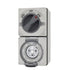 GSME Switch Socket Outlet Surface Mounting Weatherproof 1Ph 20A 250V 3 Pin Round Grey IP66 | BUC320