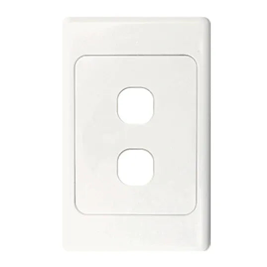 GSME Switch Cover Plate Flush Mount Standard 2 Gang Vertical White | COSWPV2G