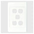 GSME Switch Cover Plate Flush Mount Standard 5 Gang Vertical White | COSWPV5G