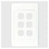 GSME Switch Cover Plate Flush Mount Standard 6 Gang Vertical White | COSWPV6G