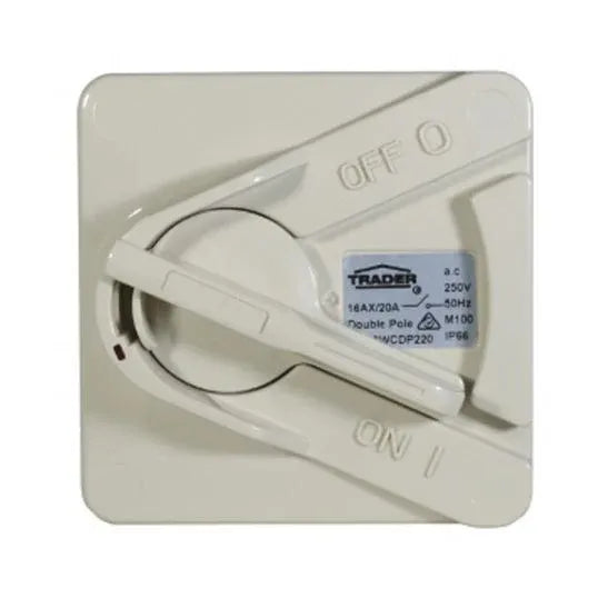 GSME Isolator Switch Surface Mount Weatherproof Heavy Duty 20A/16AX 250V 2 Pole IP66 Grey | HPSSWCDP220