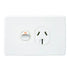 GSME Single Power Point Flush Mount Standard 15A 250V Horizontal White | PUPP151G