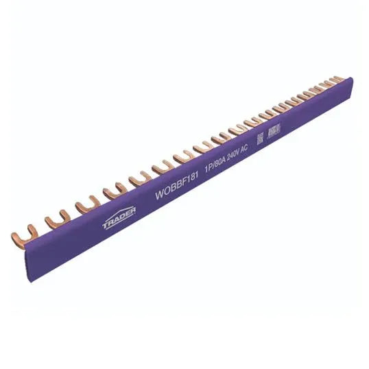 GSME Trader Insulated Busbar 80A 230V 1P 18 Module For Single P Feed In for Active | WOBBF181