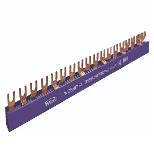 GSME Trader Insulated Busbar 80A 230/400V 3P 18 Module For Three Phase Feed In for Active | WOBBF183