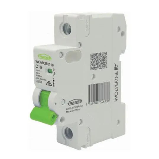 GSME Miniature Circuit Breaker C Curve 16Amp 6kA 1 Module 1 Pole | WOMCB6116