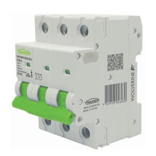 GSME Miniature Circuit Breaker C Curve 63Amp 6kA 1 Module 1 Pole | WOMCB6363