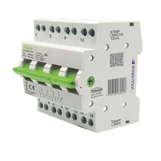 GSME Trader C/O Switch 4P 63A DIN Rail IP20 | WOSWCO463