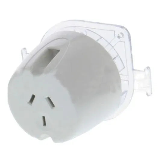 Tesla Socket Outlet Surface Mount Rear Connect 10A 3 Pin White | TESSSCSECCO