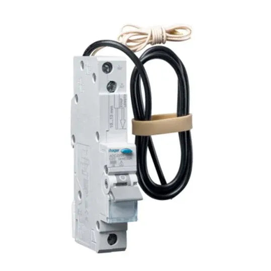 Hager RCBO 1 Pole 6kA 20A 30mA 1 Module A Class | ADC220T