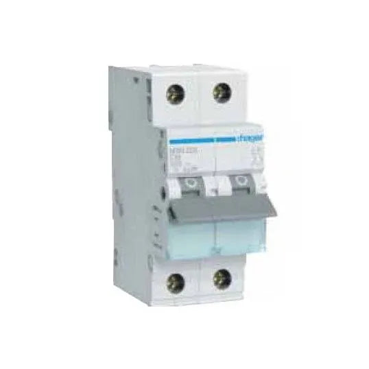Hager Miniature Circuit Breaker C Curve 20Amp 6 kA 2Pole 2Module 36mm DIN Rail Mount | MSN220