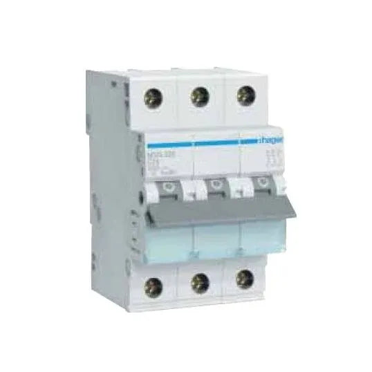 Hager Miniature Circuit Breaker C Curve 32Amp 6 kA 3Pole 3Module 54mm DIN Rail Mount | MSN332