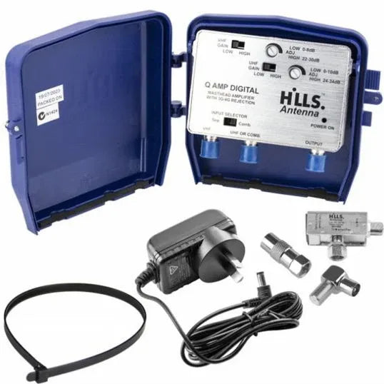 Hills Industries Masthead Amplifier 1 Way 2 Input F Type 4G Filter Psu6f Plug | FC658261C