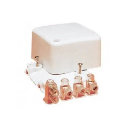 HPM Junction Box Standard Square 1 Earth 3 Active Connectors White | 404