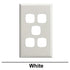 HPM Switch Cover Plate Flush Mount Standard 5 Gang Rectangular Horizontal/Vertical White | 770/5PLWE