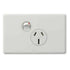 Legrand Single Power Point Flush Mount Standard 15A 240V 1 Pole Horizontal White | ED787/15WE