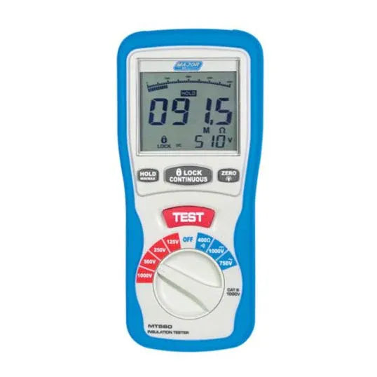 Major Tech Digital Insulation Tester 125/250/500/1000V ACV DCV | MT560
