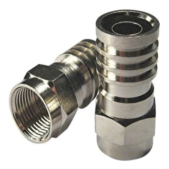 Matchmaster TV Cable Connector RG6 Crimp On F 100 Pack | 08MM-F6M