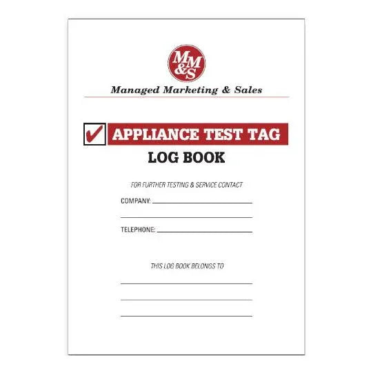 Managed Marketing & Sales TA Series Standard Appliance Test Tag Log Book Polypropylene | TAGLBOOK