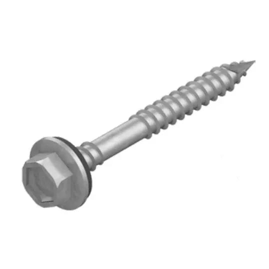 Matelec Roofing Screw with Seal Hex Head Type 17 12Gx50mm C3 Corrosion Resistant 100 Pack | HXN-G12M50/GS