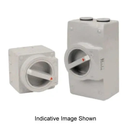 NHP Isolating Switch Surface Mounting Weatherproof 2P 20A 250V Grey IP66 | NL120S