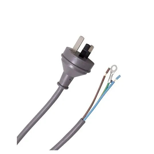 Repelec Extension Cord w/Plug Standard Duty 3 Pin 2 mtr 10A 250V 0.75 mtr Ring Terminal Grey | 3P10GY2