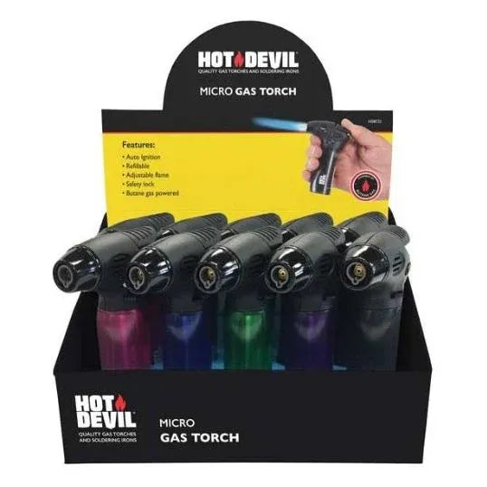 Hot Devil Micro Size Butane Torch Counter Display | HDH08CD