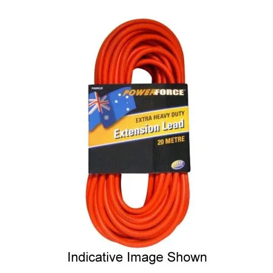 PowerForce Extension Cord Extra Heavy Duty w/Neon Indicator 30 mtr 10A 240V 1.5m mtr Red | POWREL30