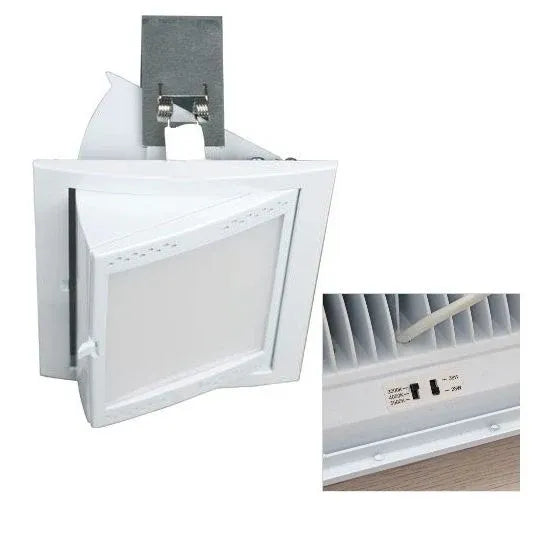 SAL Shoplighter Rectangle Adjustable 215mmx130mm Cutout SMD LED 36/28W 3/4/5.5K 2800/3600lm Non-dimmable White | S9514TCWH