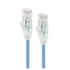 Serveredge Network Cable Cat6 UTP Ultra Slim RJ45 4 Pair 28 AWG LSZH Blue 0.3 mtr | C6S-0.30BLU