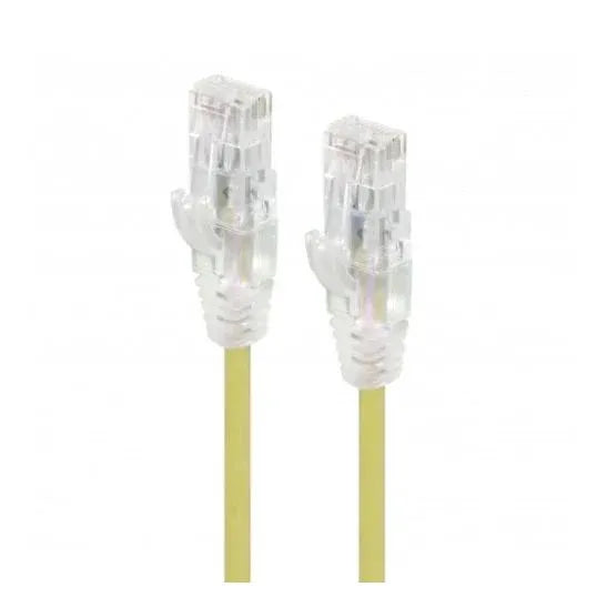 Serveredge UTP Network Cable Cat6 Ultra Slim RJ45-RJ45 28AWG LSZH Yellow 0.3m | C6S-0.30YEL