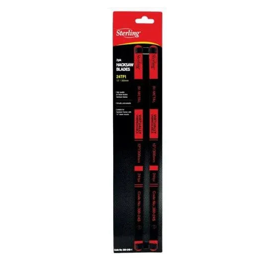 Sheffield Sterling Hacksaw Blade 300mmx24TPI Bi-Metal 2 Pack Carded | 300-24S-1