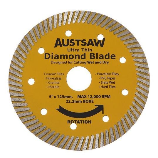 Sheffield Austsaw Diamond Circular Blade Ultra Thin 115x22.2x1.2mm 12000rpm | AUDIA125U