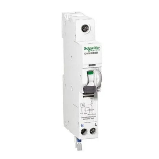Schneider Acti9 iC60N Residual Current Breaker With Overcurrent Protection 1P + Ns 20A 30mA A type 6kA 230V | A9D61820