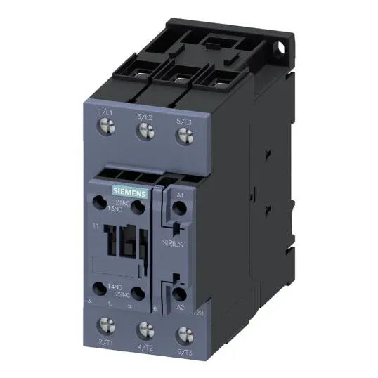 Siemens Sirius 3R Contactor Power 37kW 80A 230VAC 1NO+1NC 3 Pole Size S2 Screw Connection IP20 | 3RT2038-1AP00