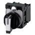 Siemens Selector Switch Round 3P 500V 1NO+1NO Screw Front Plate Mount Black/White | SEL3-P-NO