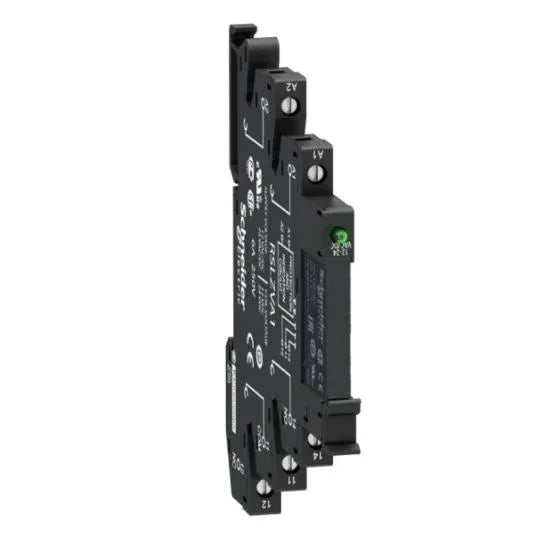 Schneider Slim General Purpose Interface Relay Plug-In Mount 1CO 6A 12VDC Flat Pin PCB | RSL1PVJU