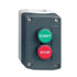 Schneider Pushbutton Control Station Complete 2G 1NO-1NC Polycarbonate Grey Cover Green & Red Operator Spring Return | XAL-D215