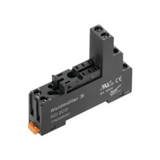 Weidmuller Klippon Relay Base 2CO 8A 250V Screw Terminal Black | 7760056351