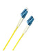 8ware 2m LC-LC OS2 Single Mode Dual-Core Fibre / Fiber Optic Cable UPC Duplex Armoured Low Smoke Zero Halogen ZH) Jacket Yellow