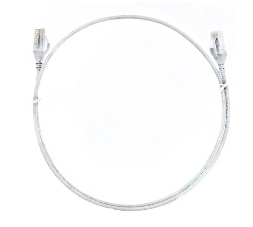 8ware CAT6 Ultra Thin Slim Cable 20m - White Color Premium RJ45 Ethernet Network LAN UTP Patch Cord 26AWG for Data