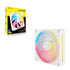 Corsair iCUE LINK LX140-R RGB 140mm PWM Reverse Fan Expansion Single Pack - White: 90.6 CFM, 2000 RPM, 38.3 dBA, 0.45A, Static Pressure, Magnetic Dome