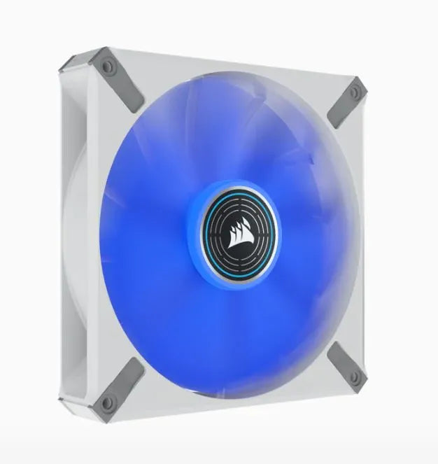 Corsair ML ELITE Series, ML140 LED ELITE WHITE, 140mm Magnetic Levitation Blue LED Fan with AirGuide, Single Pack