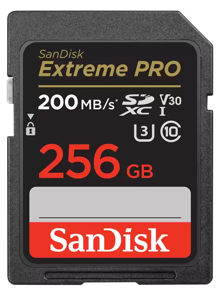 SanDisk 256GB Extreme PRO Memory Card 200MB/s Full HD & 4K UHD Class 30 Speed Shock Proof Temperature Proof Water Proof X-ray Proof Digital Camera
