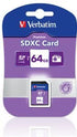 Verbatim SDXC 64GB (Class 10 UHS-I) Up to 45MB/Sec 300X read speed