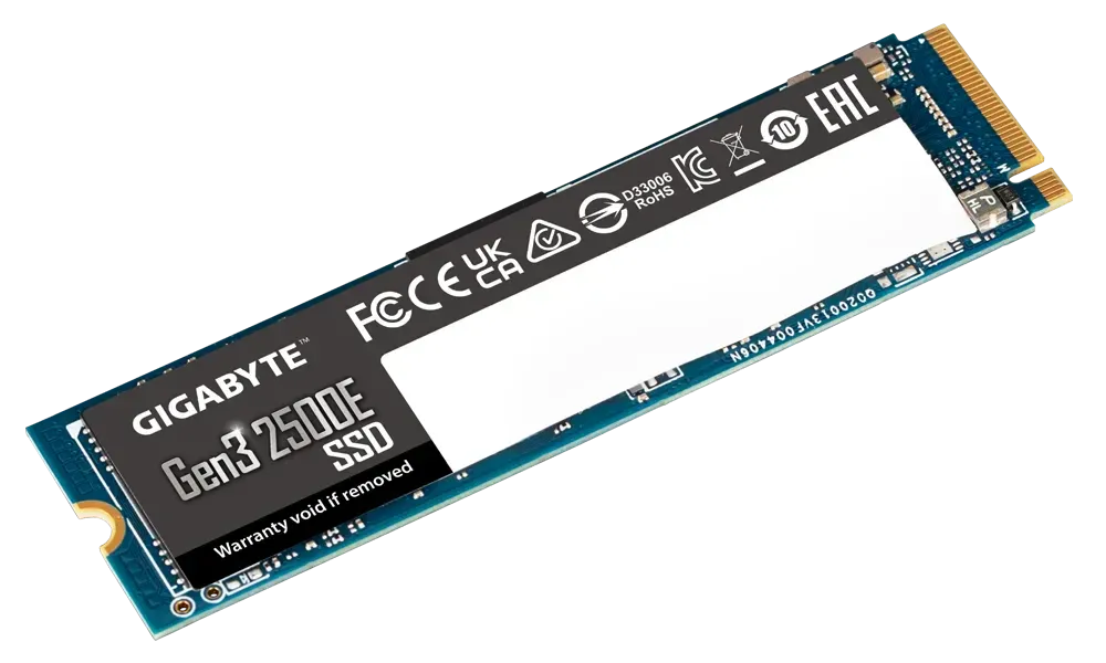 Gigabyte G325E 500G M2 500G PCIe 3.0x4, 2300/1500 MB/s 60k/240Kl MTBF 1.5m hr Limited 3 years or 240TBW