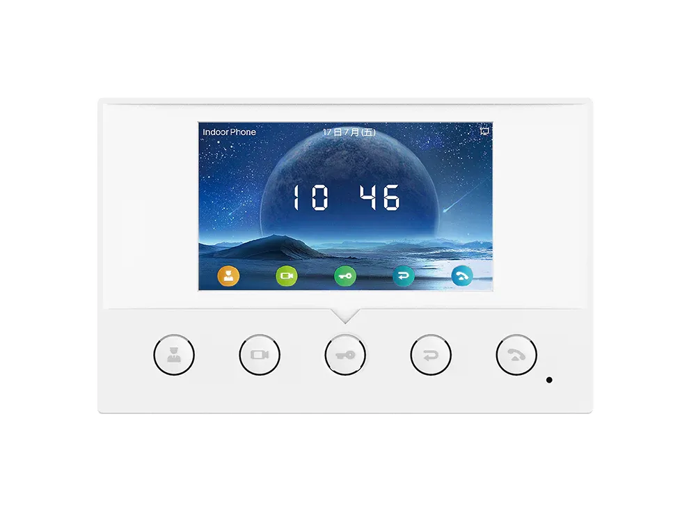 Fanvil i51W Indoor SIP Station, 4 SIP Lines, 5 Buttons, PoE, 4.3' Colour Screen, Linux, ONVIF, 2Yr Warranty