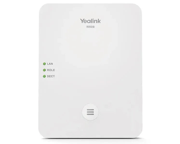 Yealink W80B Wireless DECT IP Multi-Cell System Solution, Up to 100 parallel calls, Up to 100 handsets, Up to 100 SIP accounts, Support PoE & IPv6I