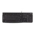 Logitech K120 Wired Keyboard Quiet typing Spill-resistant Durable keys Thin profile Curved space bar Adjustable tilt legs