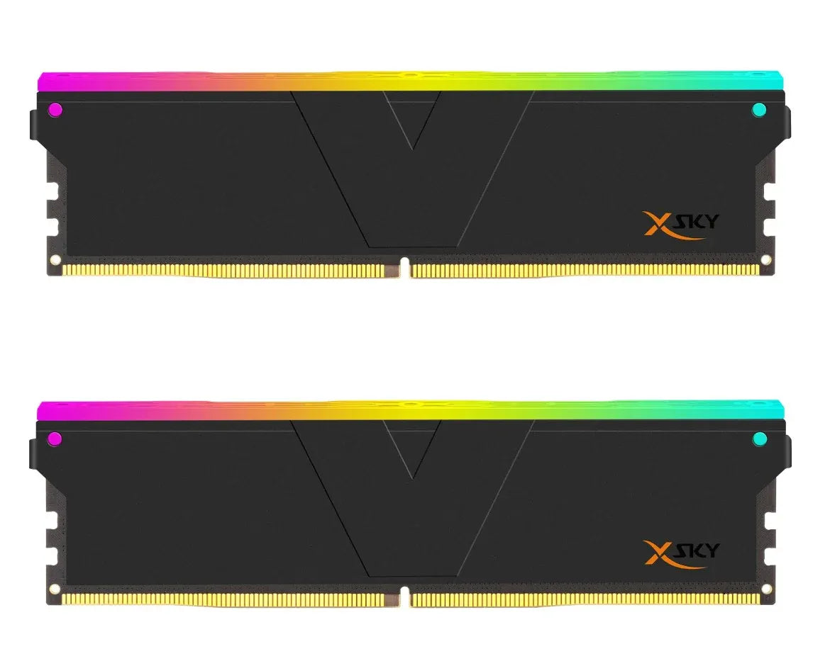 V-Color TMXSAL1660836KWK 32GB (2x16GB) DDR5 6000MHz MANTA XSKY RGB U-DIMM CL 36-38-38-96 1.25V (BLACK) AMD EXPO